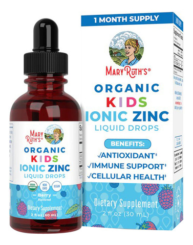 Organic Toddler Zinc Drops Berry 2 Oz Da Maryruth's