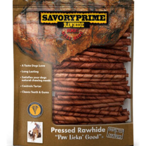 Carne Bovina Savory Prime Pressed Rawhide Twist Sticks, 5 Po