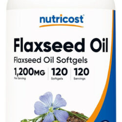 Suplemento Nutricost Óleo De Linhaça 1200 Mg, 120 Cápsulas G