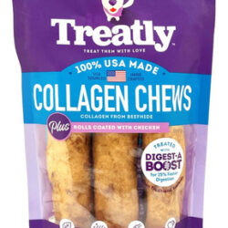 Treatly Collagen Chew Rolls Para Cães, Petiscos De Frango, M