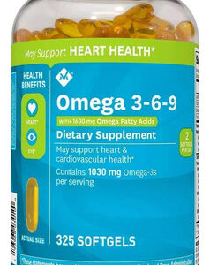 Omega 3-6-9 1030 Mg Members Mark 325 Softgels