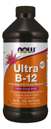 Líquido Ultra B-12 De 16 Onças Da Now Foods