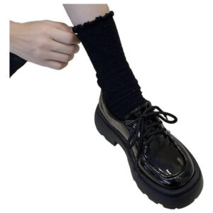 Sapatos Plataforma De Couro Estilo Britânico Pequenos