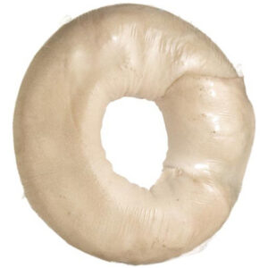 Rawhide Donut Dog Chew Natural, 1 Unidade/4 Polegadas (anel)