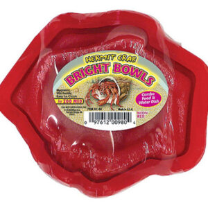 Taça Brilhante Zoo Med Hermit Crab, Vermelha Neon, 1 De Cada