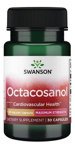 Dosagem Máxima De Octacosanol 20 Mg 30 Cápsulas Da Swanson V