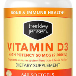 Vitamina D3 50 Mg Berkley Jensen 640 Cápsulas Gelatinosas