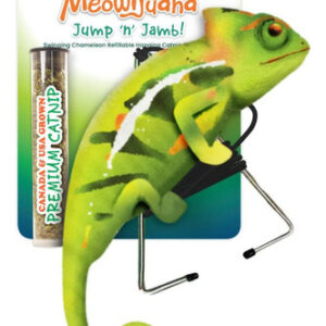 Brinquedo Meowijuana Jump N Jamb Chameleon Cat Green, 1 De C
