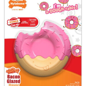 Brinquedo Para Cães Nylabone Power Chew Donut Com Bacon Glac