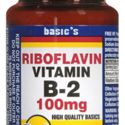 Riboflavina, Vitamina B-2, 100 Mg, 100 Comprimidos, Por Bási