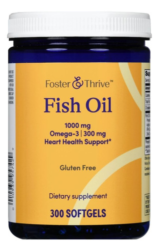 Óleo De Peixe 1000 Mg E 300 Cápsulas Gelatinosas Da Foster A