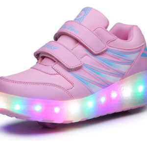 Menina Menino Patins De Duas Rodas Com Luzes Led.