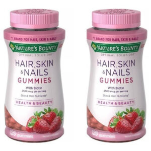 Kit 2 Hair Skin Nails 2500mcg Com Biotina 120 Gomas