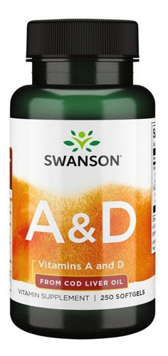 Vitaminas A E D 250 Cápsulas Gelatinosas Da Swanson Vitamins