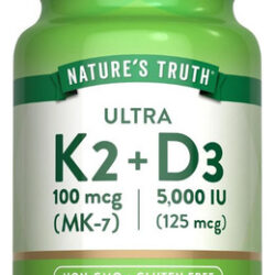 Vitamina K-2 Mais Vitamina D3 50 Unidades Da Nature's Truth