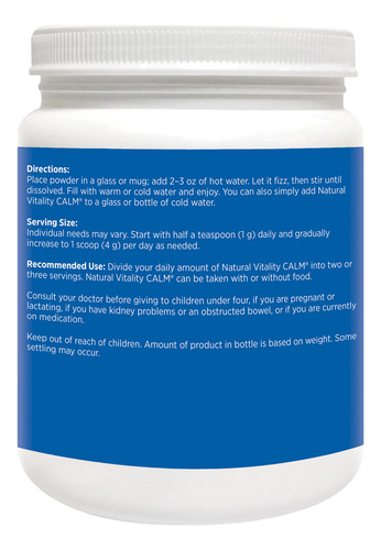 Suplementos De Citrato De Magnésio Natural Vitality 567g - Imagem 2