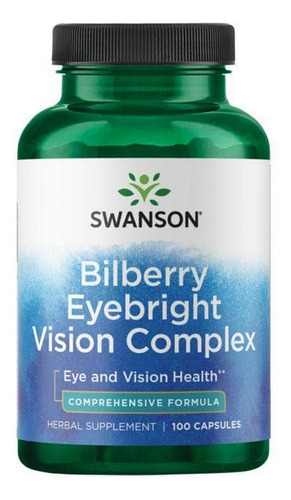 Complexo De Visão Bilberry Eyebright 100 Cápsulas Da Swanson