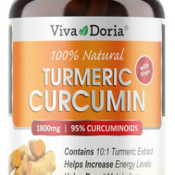 Suplemento Viva Doria Curcuma Curcumina 600mg 120 Cápsulas