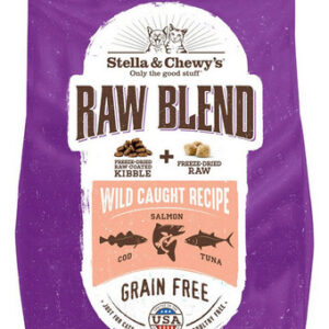 Raw Blend Premium Kibble Cat Food, Sem Grãos, Proteína Rich