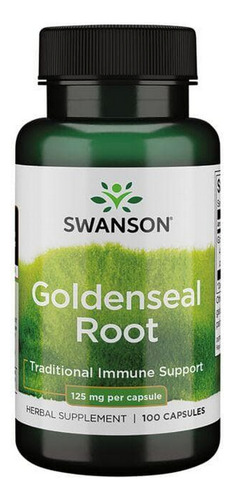 Goldenseal Root 125 Mg 100 Cápsulas Da Swanson Vitamins