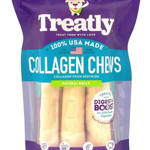 Treatly Collagen Chew Rolls, Guloseimas Naturais Para Cães,