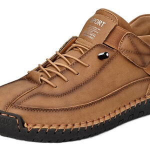 Sapatos Masculinos Casuais De Couro Da Moda Botas De