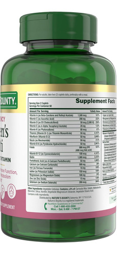 Multivitamínico Completo Feminino Nature's Bounty 120 Compri - Imagem 7