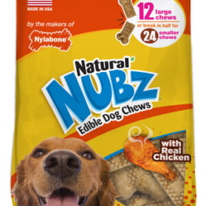 Guloseimas Naturais Nubz Chicken Dog Nylabone, 12 Unidades/t