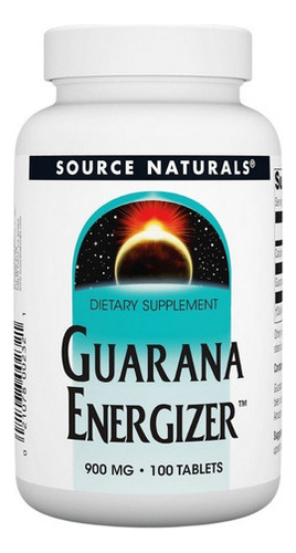 Guaraná Energizer 900 Mg 100 Comprimidos Da Source Naturals
