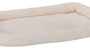 Fur Haven Pet Products Faux Lambswool Pet Crate Bolster Bed