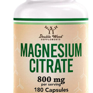 Suplemento Double Wood Magnésio Citrato 400 Mg 180 Cápsulas