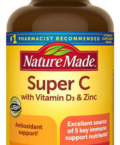Super Vitamina C Com D3 E Zinco Nature Made 200 Comprimidos