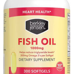 Fish Oil 1000mg Com Omega 3 300mg Berkley Jensen 300 Softgel