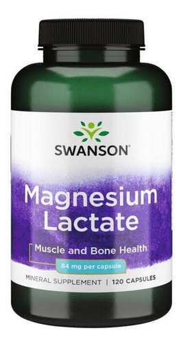 Lactato De Magnésio 84 Mg 120 Cápsulas Da Swanson Vitamins
