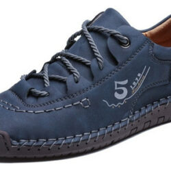 Sapatos De Couro Masculinos Casuais Para Caminhada
