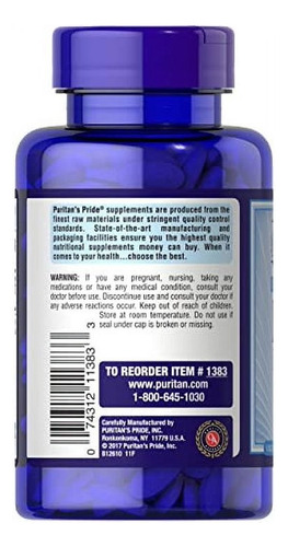 Vitamina B-12 Puritans Pride 1000 Mcg 250 Comprimidos - Imagem 3