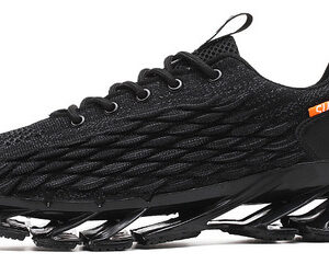 Tênis Running Confortável Preto Vermelho Cinza Branco