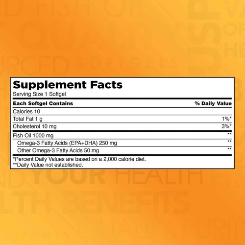 Óleo De Peixe 1000 Mg 400 Cápsulas Gelatinosas Importada Usa - Imagem 3