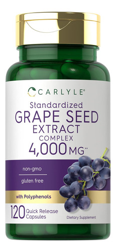 Extrato De Semente De Uva Carlyle 4.000mg | 120 Cápsulas De