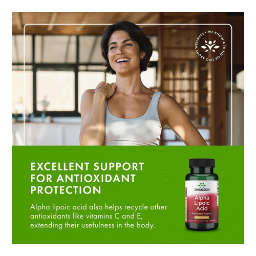Swanson Alfa Ácido Lipóico Suplemento Natural Que Suporta Já - Imagem 6