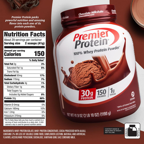 Proteína Em Pó Premier Protein Chocolate 1,24 Kg 29 Porções - Imagem 4