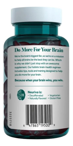 Suplemento Cerebral Original Neuriva Para Memória, Foco E Co - Imagem 3