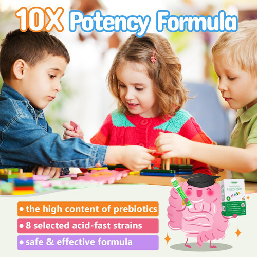 Probióticos E Prebióticos Em Pó Zebora Kids Age 3+ 30 Pacote - Imagem 7