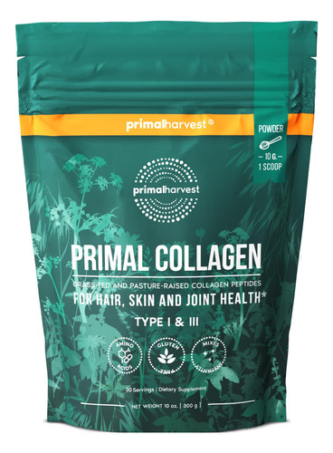Pó De Colágeno Primal Harvest Primal Collagen Peptides 300m