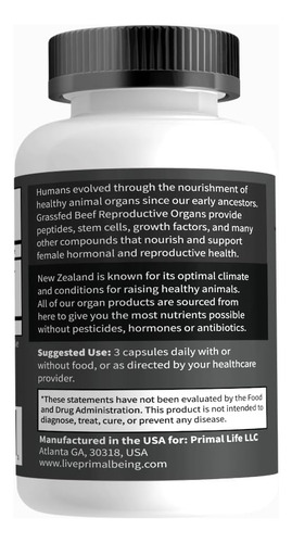 Suplemento De Vitalidade Feminina Primal Being Grassfed Beef - Imagem 9