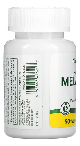 Melatonina Naturesplus Natures Plus 3 Mg - 90 Comprimidos - Imagem 2