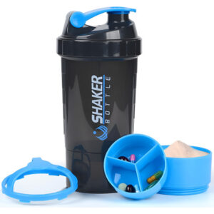 Garrafa De Proteína Vigind De 22 Oz Com Compartimento E Tamp