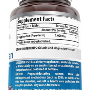 Suplemento De L-triptofano Amazing Nutrition 1000mg (60