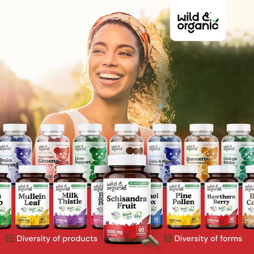Cápsulas De Schisandra Orgânica Selvagem E Orgânica 1000 Mg - Imagem 6