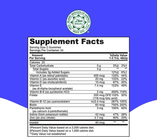 Multivitaminas Khair Halal Kids - Vegetariano, Não Ogm, Sem - Imagem 5